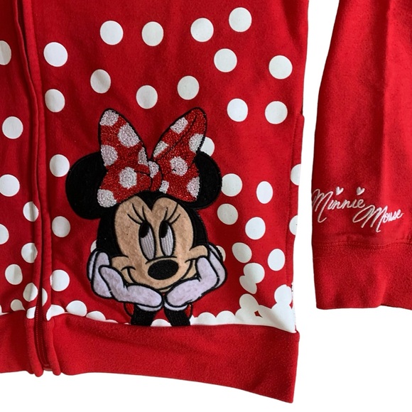 Disney Parks Minnie Mouse Zip Up Hoodie Size Large - Picture 4 of 7